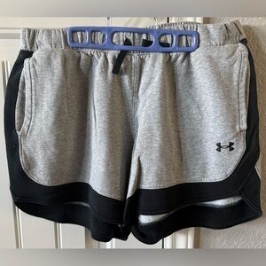 Under Armour Gray and Black Women's Athletic Shorts
